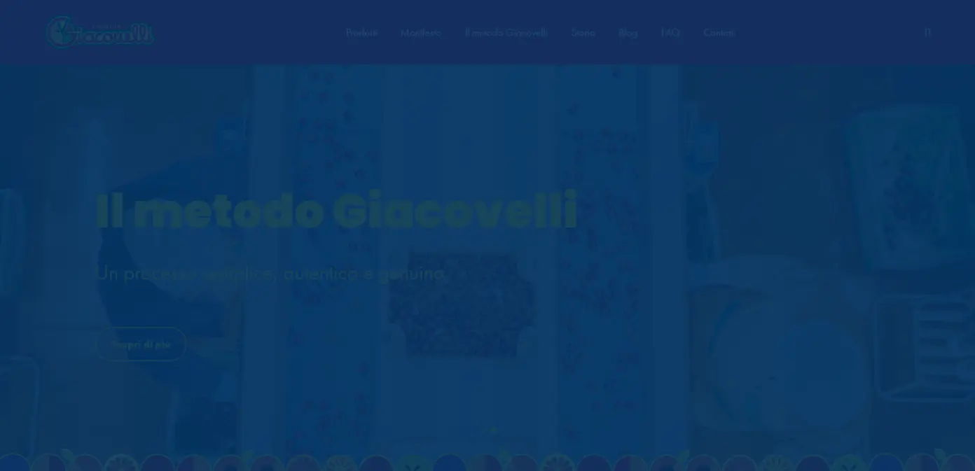 Giacovelli homepage screenshot
